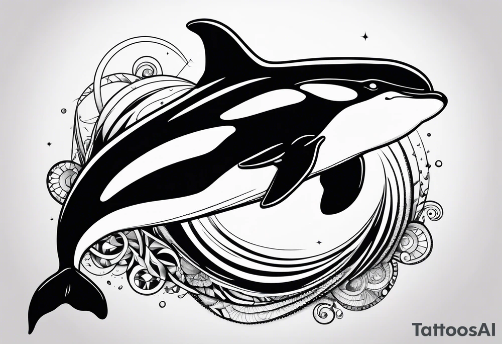 Orca whale tattoo idea