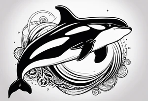 Orca whale tattoo idea