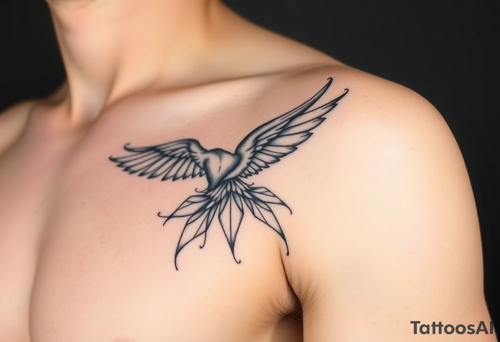 A tattoo representing self-discovery, freedom, and acceptance. Incorporate flowing silhouettes, abstract lines, or interconnected shapes that evoke a sense of unity, growth, and emotional strength. Keep the design elegant, modern, and deeply meaningful. tattoo idea