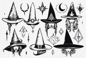 White witch hat tattoo idea