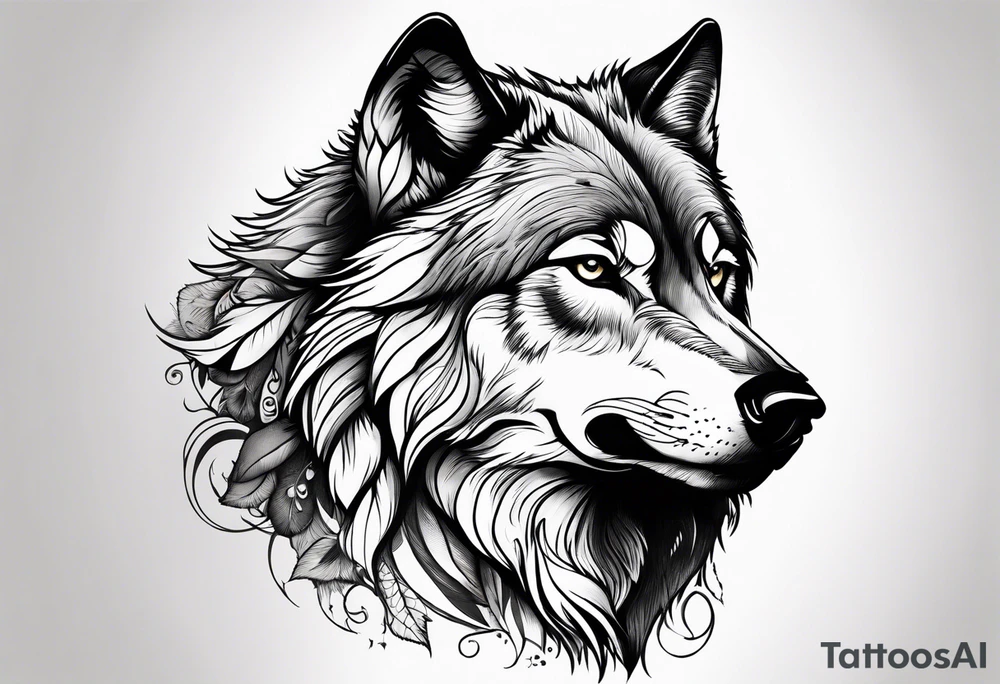 Wolf tattoo idea