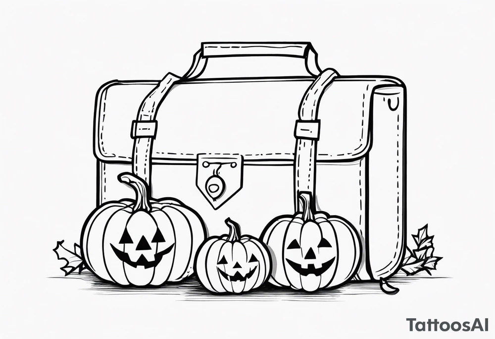 Trick-or-Treat Bag tattoo idea