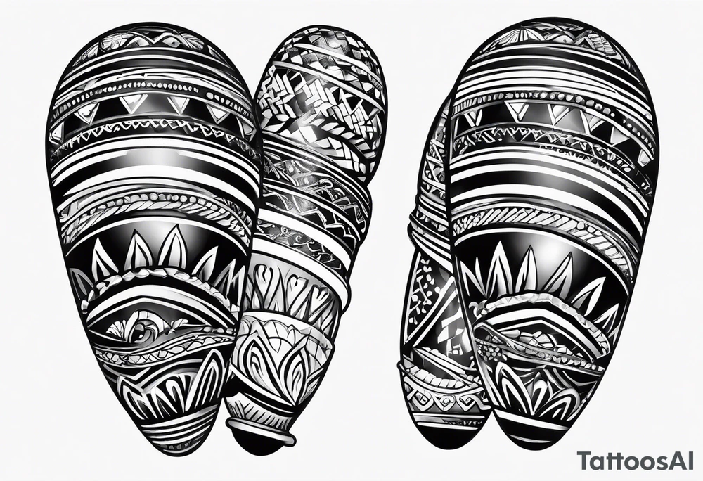 Two Cuban shaking maracas. tattoo idea