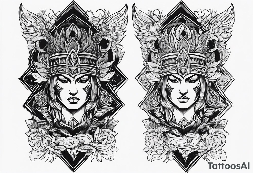 Forearm tattoo god of justice tattoo idea