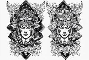 Forearm tattoo god of justice tattoo idea