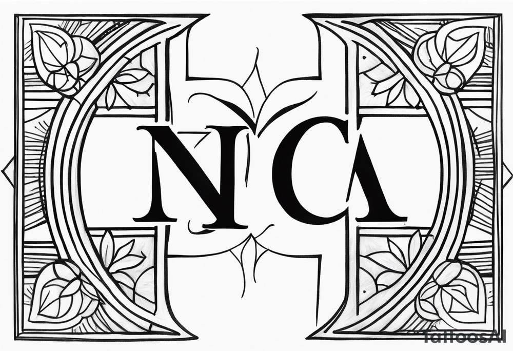 Initials NCA with date 9-15-16 tattoo idea