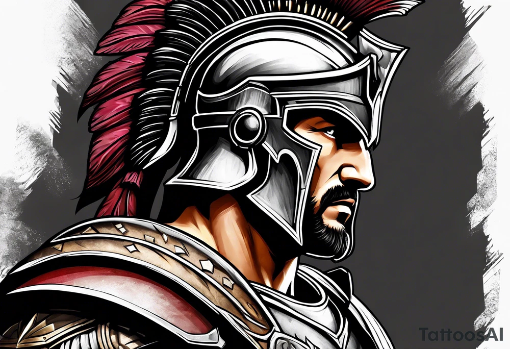 Spartan warrior tattoo idea