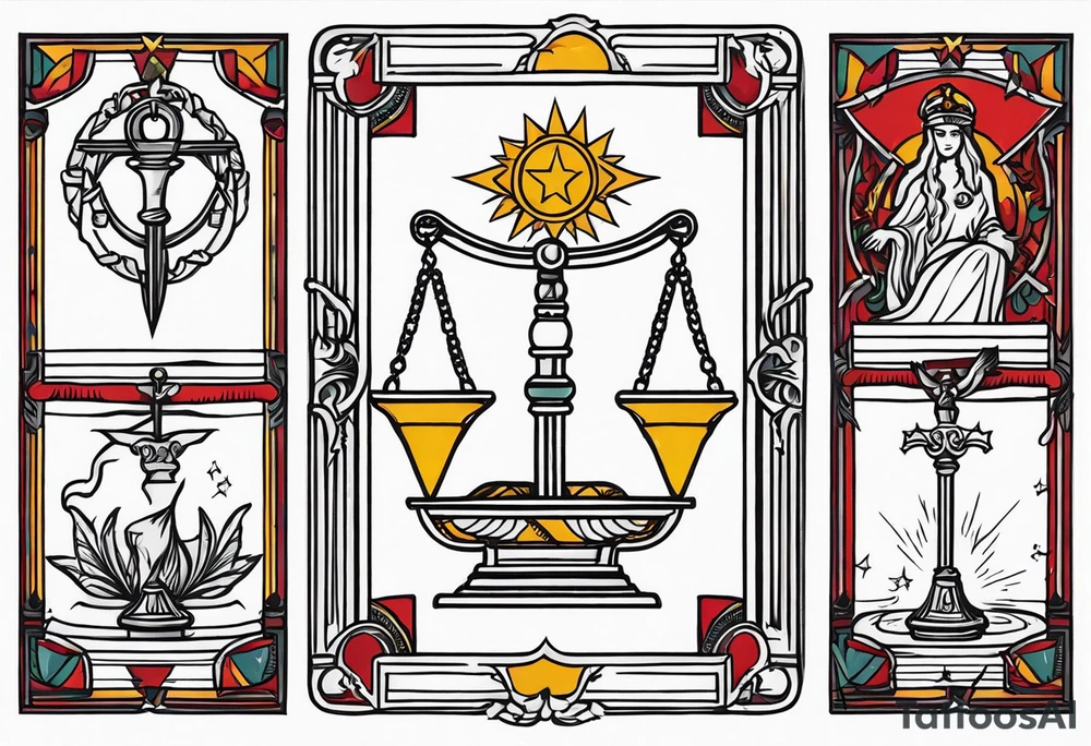 tarot justice tattoo idea