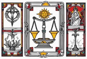 tarot justice tattoo idea