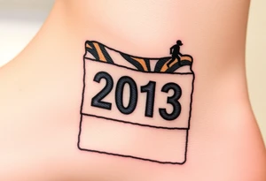 Racing half marathon bib 2013 purple and gold running safety pins running tattoo idea