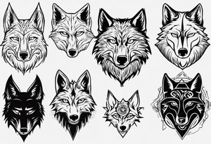 wolfs head tattoo idea