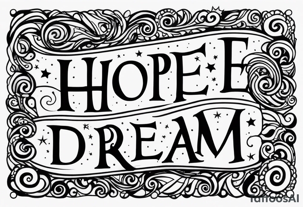 Hope is a waking dream tattoo idea