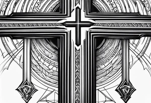 Calvary three crosses tattoo idea