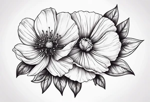 Cosmo and poppy flower tattoo idea