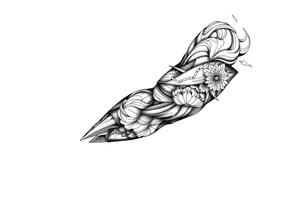 bold line ornamentaali tattoo idea