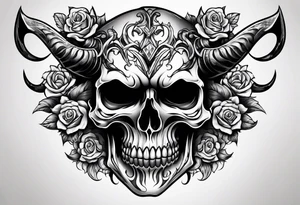 devil skull tattoo idea