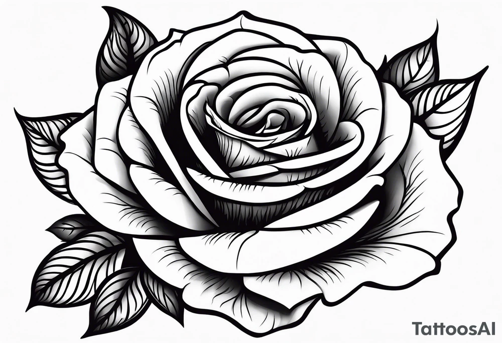 Hand grasping a rose stem tattoo idea