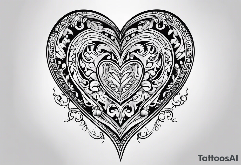Love hearts tattoo idea