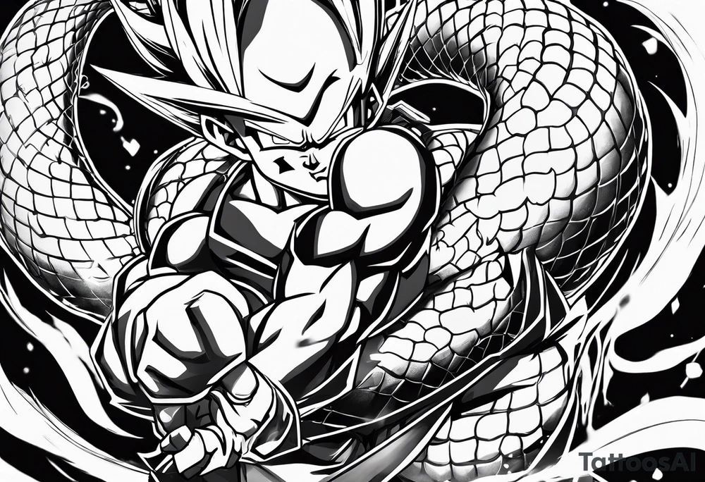 kid majin buu from dragon ball z tattoo idea