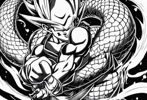 kid majin buu from dragon ball z tattoo idea