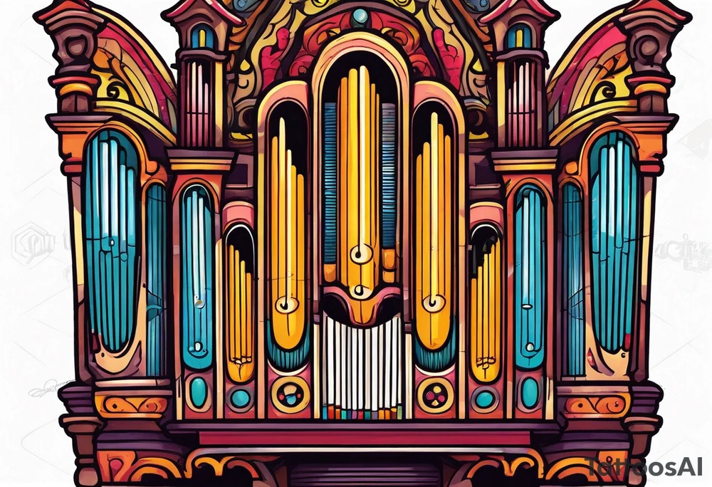 Pipe organ tattoo idea