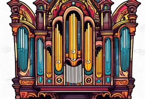 Pipe organ tattoo idea
