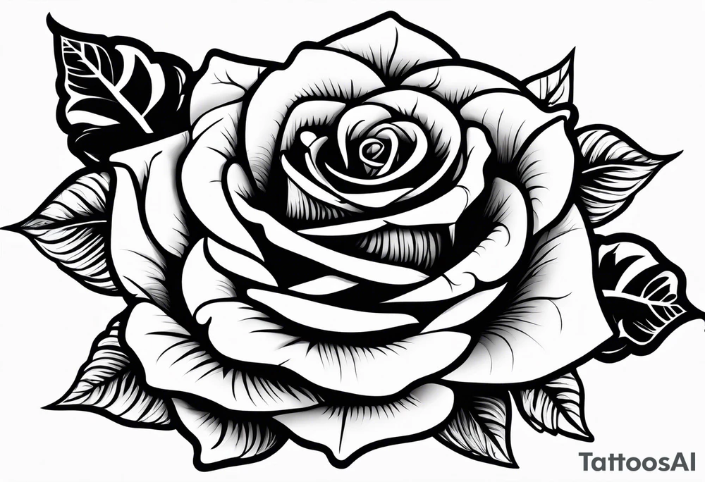 a beautiful rose tattoo idea