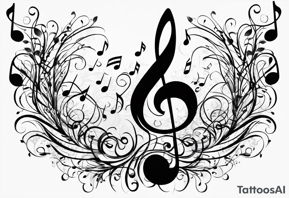 Music notes tattoo idea