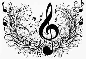 Music notes tattoo idea