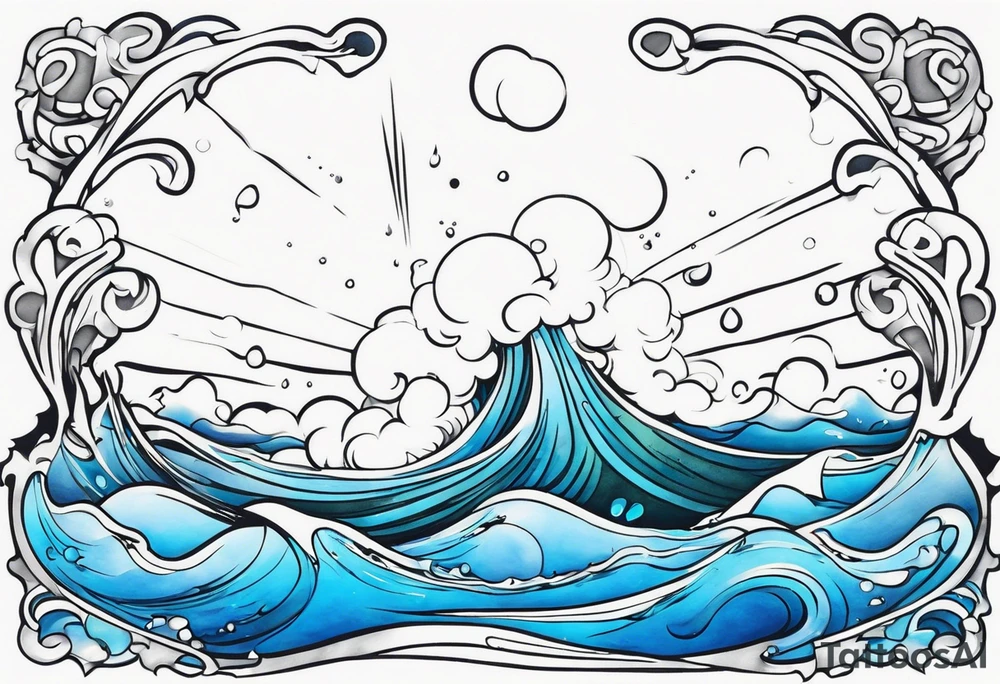 Spilled water tattoo idea