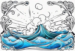 Spilled water tattoo idea