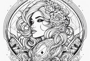 futuristic disney characters tattoo idea