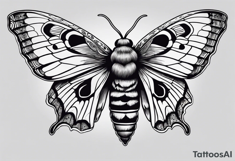 Death head moth hand tattoo tattoo idea