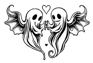 matching ghost tattoos tattoo idea