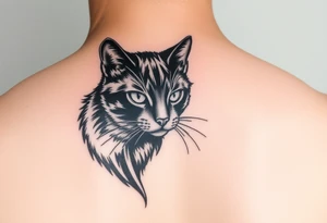 black cat tattoo idea