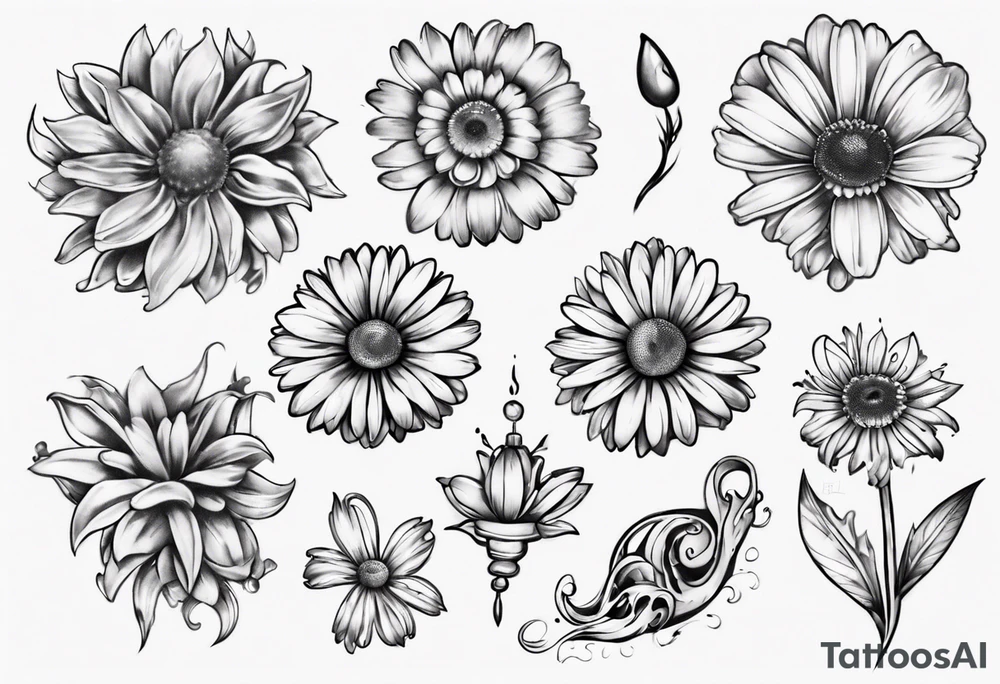 A part of fancy house
 and a daisy tattoo idea