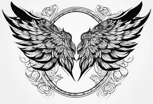angle wings tattoo idea