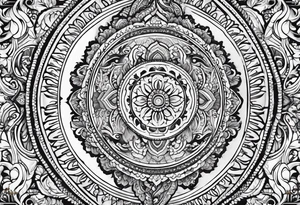 Paisley patter tattoo idea