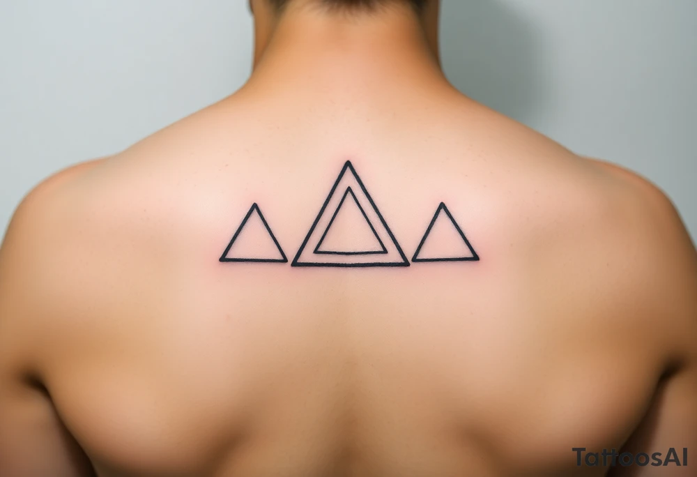 Simple three triangles tattoo idea