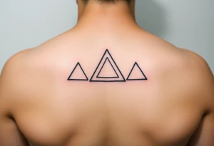 Simple three triangles tattoo idea