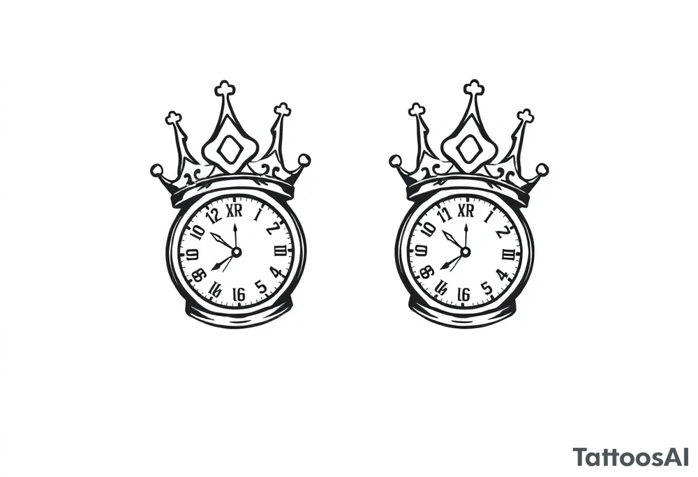 Time crowns tattoo idea