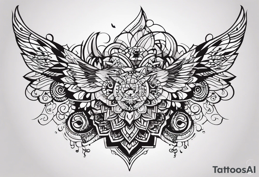 Квадрат сварога в стиле древних славянских богов с воронами tattoo idea Квадрат сварога в стиле древних славянских богов с воронами tattoo idea