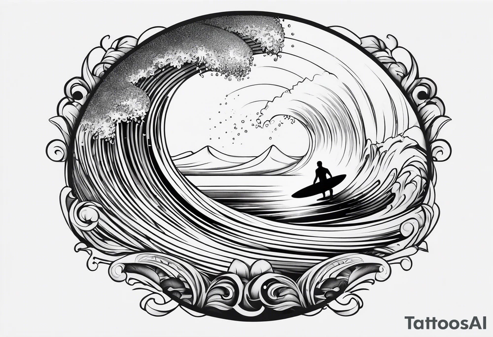 Stoicism and birth and surf tattoo idea