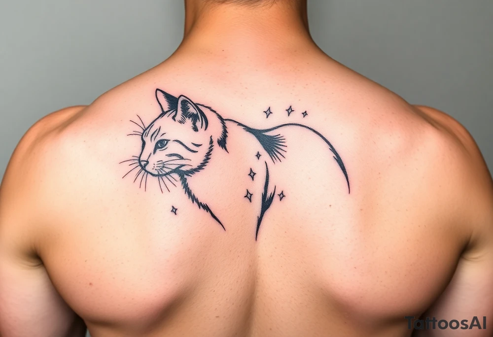 black cat tattoo idea
