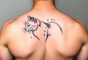 black cat tattoo idea