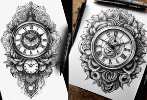 clock tattoo idea