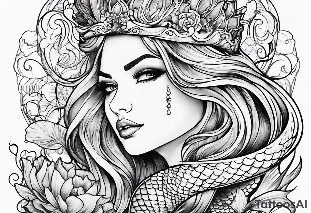 mermaid tattoo idea