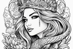 mermaid tattoo idea