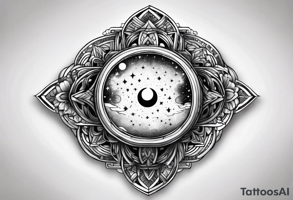 A tattoo that resembles ring for my finger with the word "the universe" tattoo idea