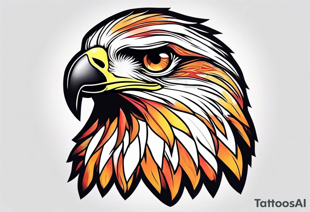 Small cute hawk girly tattoo idea